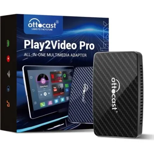 Adaptador Sem Fio Ottocast CarPlay Play2Video Pro - Preto
