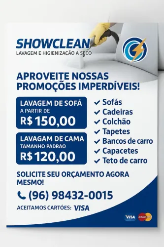 Lavagem a seco de estofados. 