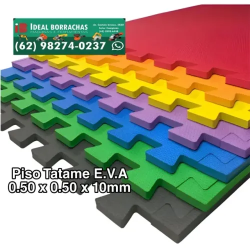 Piso Tatame EVA tapete 50cm x 50cm x 10mm - cores variadas