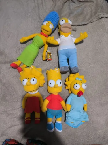 Lote Bonecos Pelúcia Família Simpsons