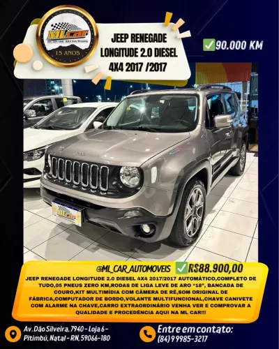 RENEGADE LONGITUDE 2.0 DIESEL 2017