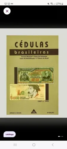 catálogo de cédulas brasileiras - 6ª edição -1833 - 1993 - Dimas S. Souza