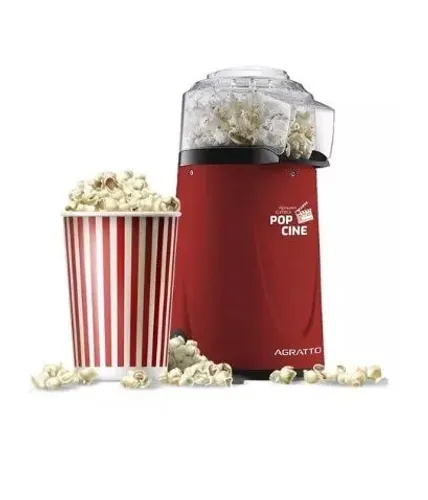 Pipoqueira Elétrica Pop Cine 1.200W Vermelha com Dosador Agratto 220v