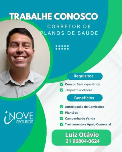 TEMOS VAGAS - INOVE SEGUROS (VENDEDOR DE PLANOS DE SAÚDE)