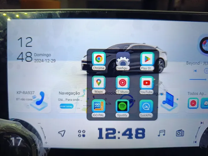 Multimídia kp134, tela 4k, nova, Android 14, YouTube, Waze etc,