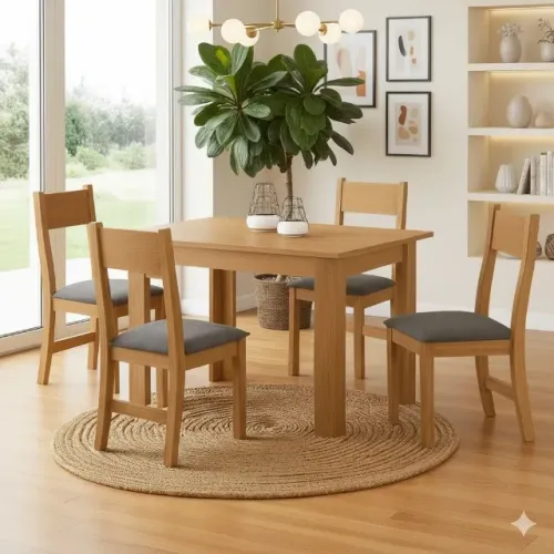 Super Oferta Mesa de Jantar Palace com Cadeiras Brisa Grafite (PRODUTO NOVO)