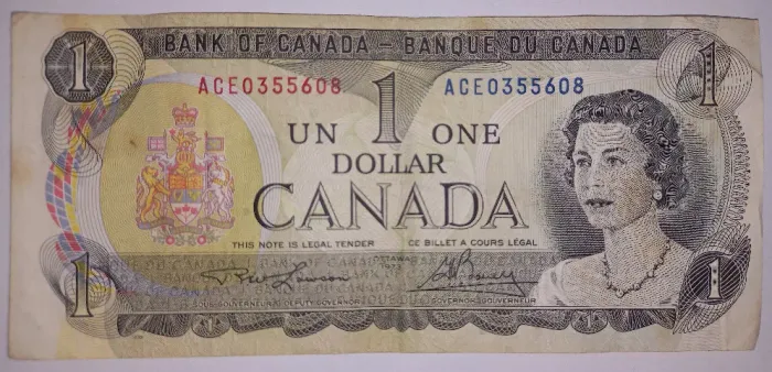 Cédula 1 Dolar Canadá 1973