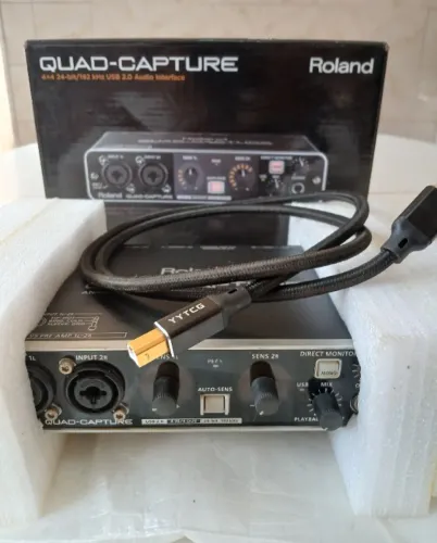 Placa de som USB Roland Quad Cpture.