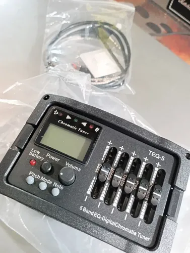Equalizador 5 Bandas para Violão - Captador + Afinador LCD