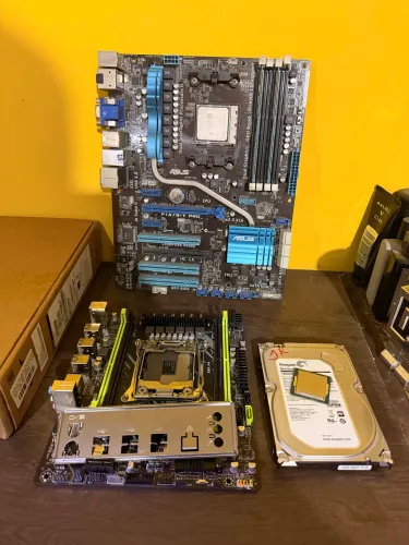 LOTE PEÇAS COM DEFEITO/NO ESTADO PLACA MÃE PROCESSADOR MEMÓRIA E HD