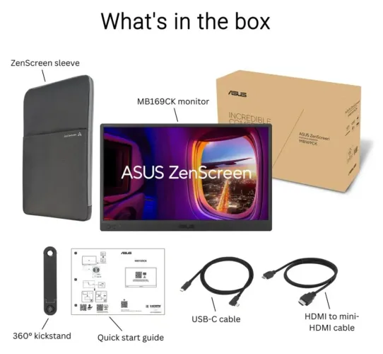 Monitor ASUS Zenscreen mb169ck 