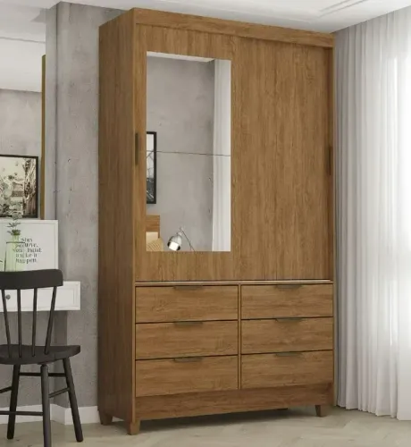 Guarda Roupa Sevilha com Espelho Cinamomo