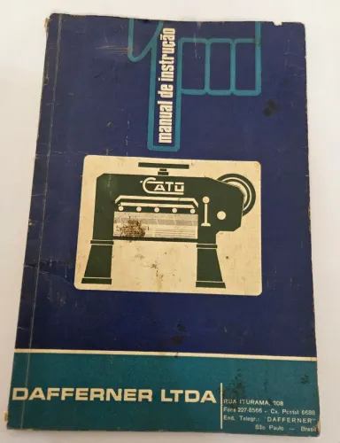 Manual de Instruções Guilhotina Catú S80 - Raro - Original - Excelente estado