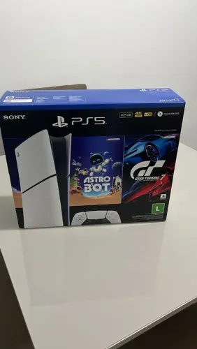 PlayStation 5 Slim Digital - Novo, Lacrado na Caixa + Jogos (Astro Bot e Gran Turismo 7)