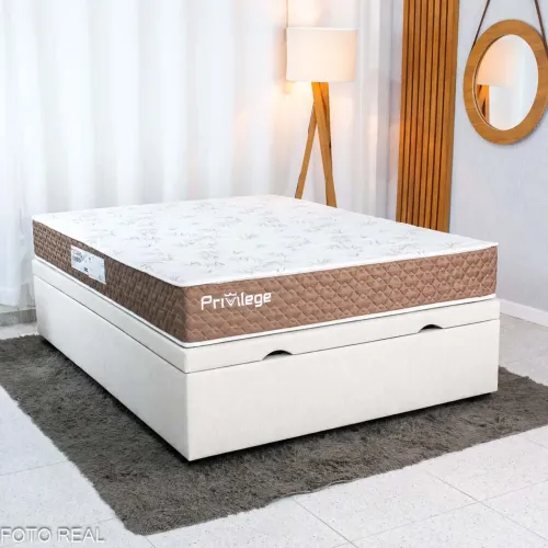 Colchão Casal Molas Ensacadas Privilege Paropas + Base Box Casal Confort Entrega Rápida