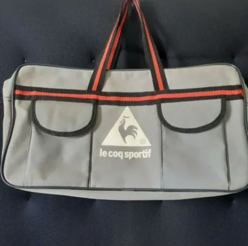 le Coq Sportif - Bolsa vintage (anos 80)0 rara em lona impermeável única anunciada