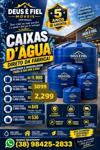 Não pague mais caro caixas d'água de todos os tamanhos preço de fábrica 5anos de garantia