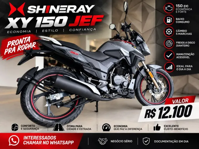 SHINERAY XY 150 JEF 2025 - COMPLETA E PRONTA PRA RODAR