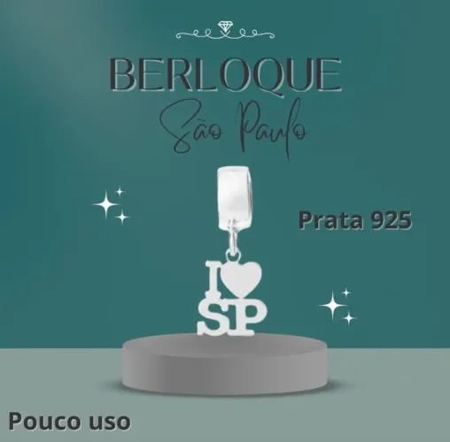 Berloque São Paulo em prata 925