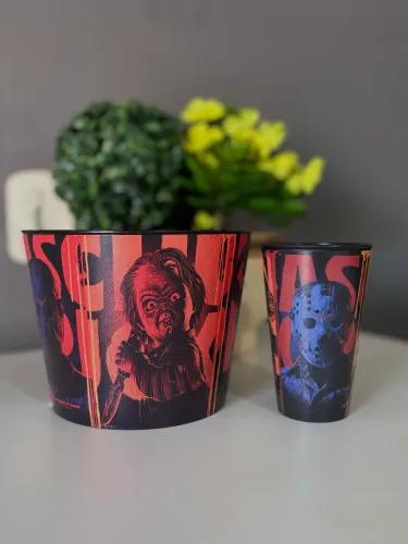 Kit Cinema Balde+Copo Halloween ( Darkside )