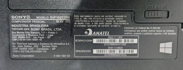 Notebook Sony