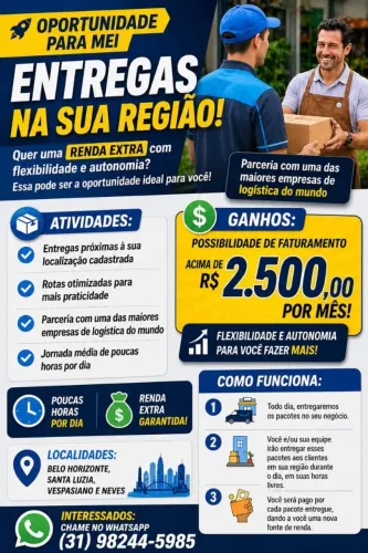 Entregas na regiao do seu cnpj mei