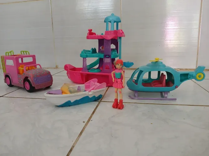 Kit brinquedos da polly tudo por 30 reais