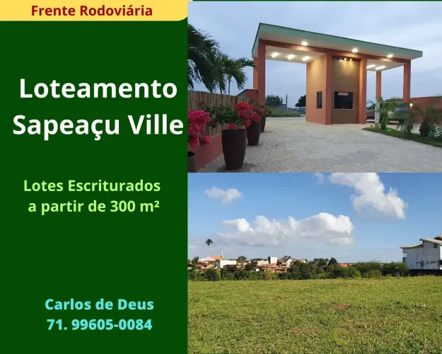 Sapeaçu Ville, um novo conceito em moradia, lotes escriturados a partir de 300 m². infraes