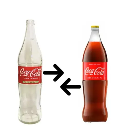 Casco de vidro Coca Cola retornável 1 litro