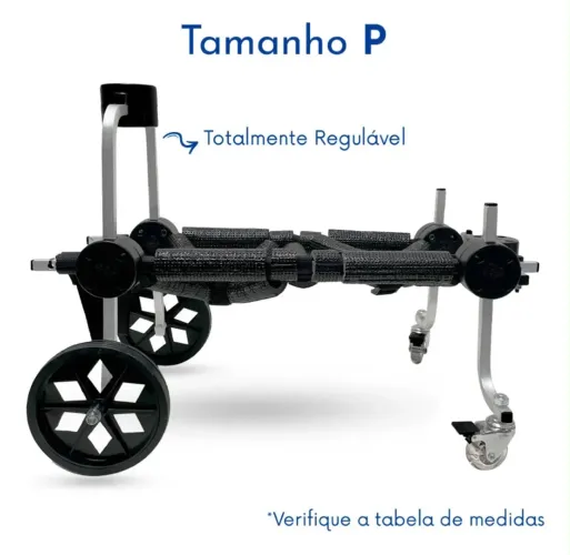 Andador 4 rodas para Pet (tamanho P)