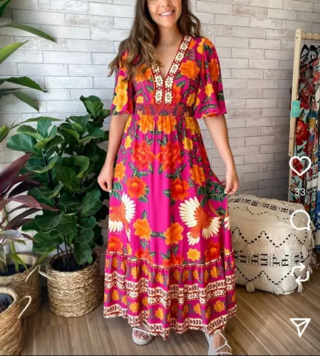 Vestido Farm Florenza Rosa
