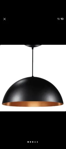 Luminária de teto meia lua
