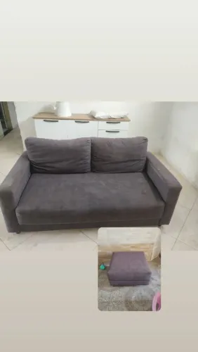 Sofá 3 lugares + puff