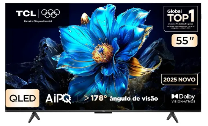 TV TCL 55P7K 55 - NOVA - Liga Normal - Display Quebrado