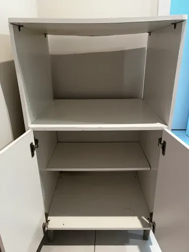 Balcão Multiuso Branco com 2 Portas