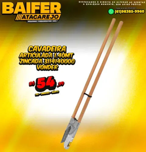 Cavadeira Articulada 1.40MT Zincada 3114140000 Vonder