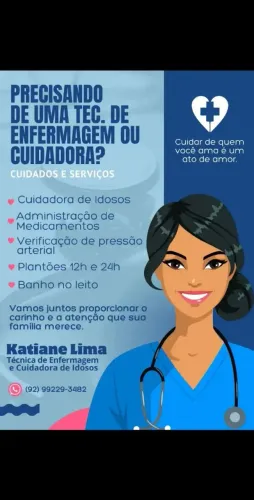 Técnica e cuidadora de idosos 