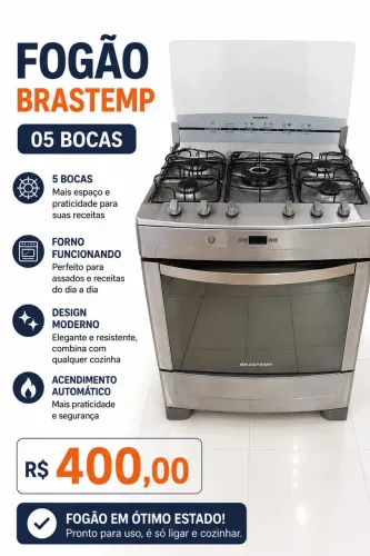 Fogão 05 bocas