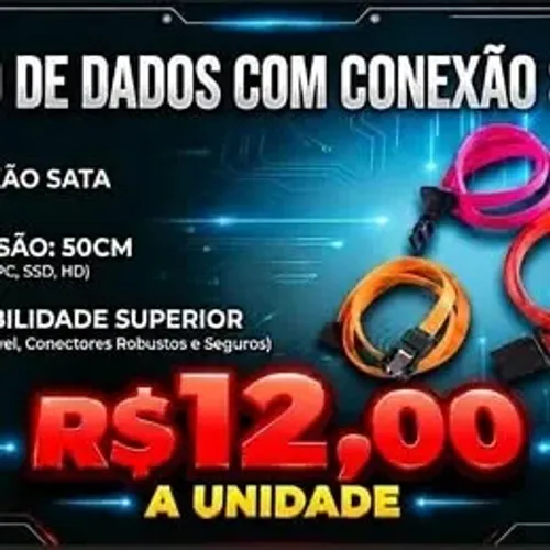 Cabo com Conexão Sata. Leia todo o anuncio