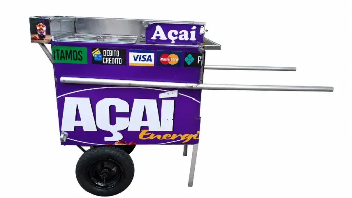Carrinho de Açaí e Sorvete Profissional Inox Renda Extra
