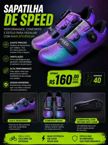Sapatilha speed ciclismo