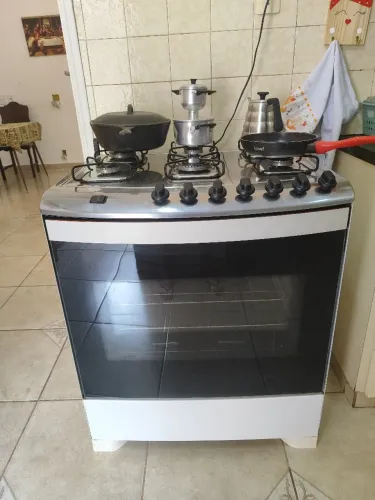 Fogão Brastemp Clean 6 Bocas Mesa Inox Flat Top (Ótimo Estado)