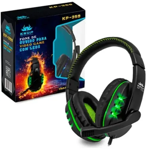 FONE DE OUVIDO HEADSET GAMER P2 DE 3.5MM - KP-359