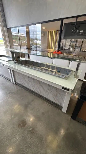 Buffet aquecido vitra 10 cubas branco Gelopar