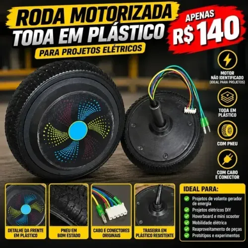 Roda Motorizada - Toda em Plástico | R$ 100