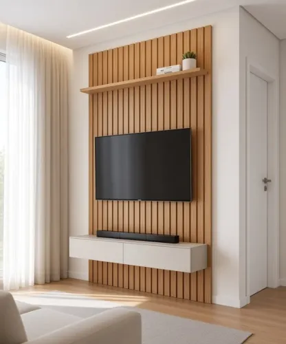 Painel Ripado Niagara 1,41m p/ TV até 55" (NOVO A PRONTA ENTREGA)