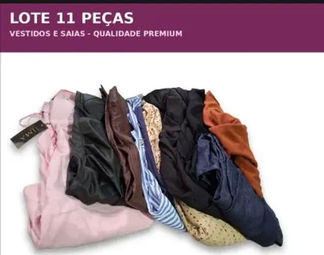 Lote com 11 peças com vestidos, sias e macaquinhos