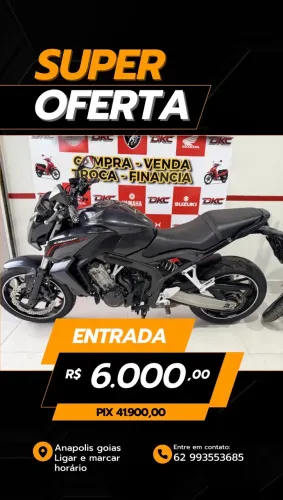 CB650F Financia 48x cartão 24x troca Anápolis 
