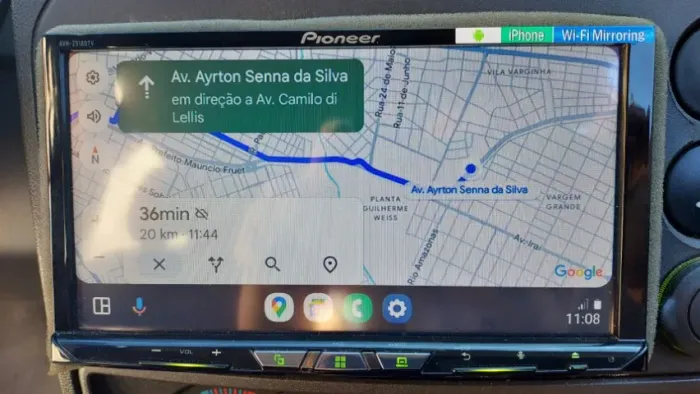 Central Multimidia Pioneer 2 din AVH Z9180TV Carplay Android Auto WiFi Sem fio