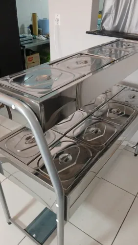 Buffet inox quente e frio